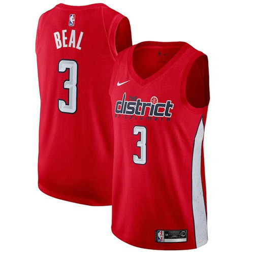 Nike Wizards #3 Bradley Beal Red NBA Swingman Earned Edition Jersey