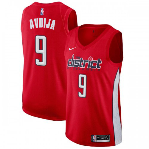 Nike Wizards #9 Deni Avdija Red NBA Swingman Earned Edition Jersey
