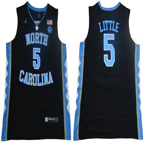 North Carolina #5 Nassir Little Black Basketball Stitched NCAA Jersey