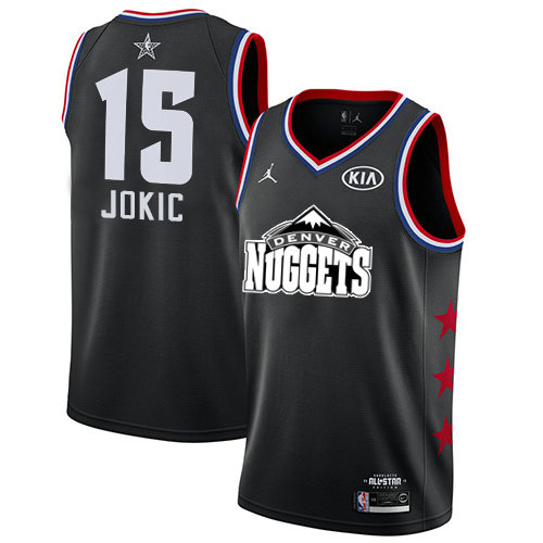 Nuggets #15 Nikola Jokic Black Women's Basketball Jordan Swingman 2019 All-Star Game Jersey