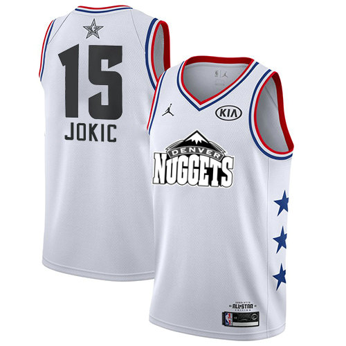 Nuggets #15 Nikola Jokic White Women's Basketball Jordan Swingman 2019 All-Star Game Jersey