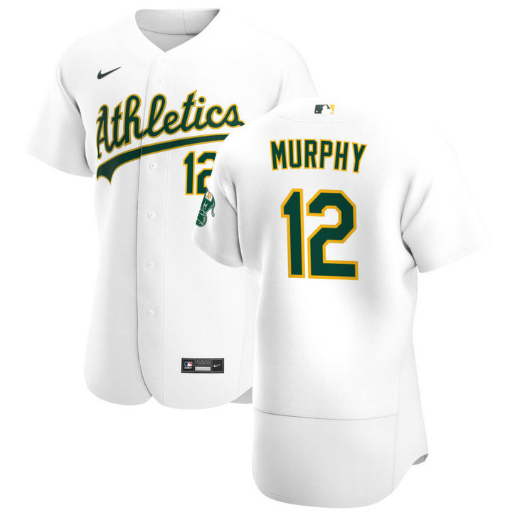 Oakland Athletics #12 Sean Murphy Men's Nike White Home 2020 Authentic Player MLB Jersey
