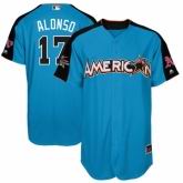Oakland Athletics #17 Yonder Alonso  Blue American League 2017 MLB All-Star MLB Jersey