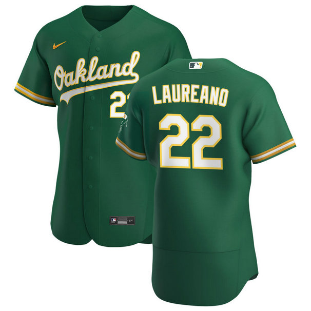 Oakland Athletics #22 Ramon Laureano Men's Nike Kelly Green Alternate 2020 Authentic Player MLB Jersey