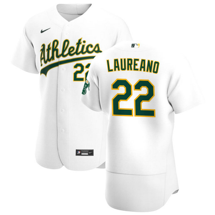 Oakland Athletics #22 Ramon Laureano Men's Nike White Home 2020 Authentic Player MLB Jersey