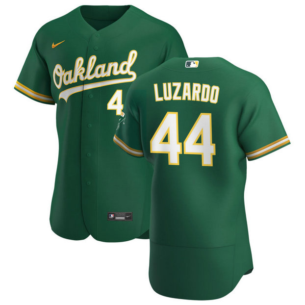 Oakland Athletics #44 Jesus Luzardo Men's Nike Kelly Green Alternate 2020 Authentic Player MLB Jersey