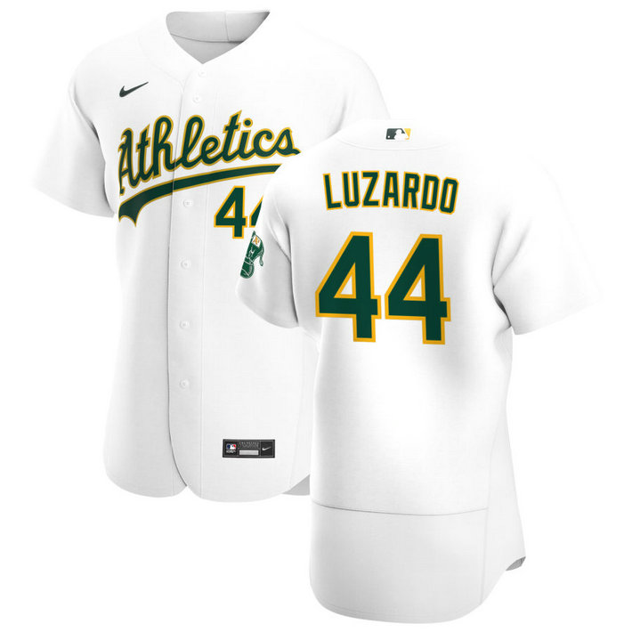 Oakland Athletics #44 Jesus Luzardo Men's Nike White Home 2020 Authentic Player MLB Jersey