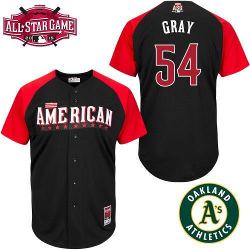 Oakland Athletics 54 Sonny Gray Black 2015 All-Star American League Baseball jersey