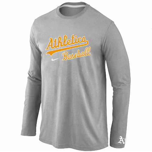 Oakland Athletics Long Sleeve T-Shirt Grey