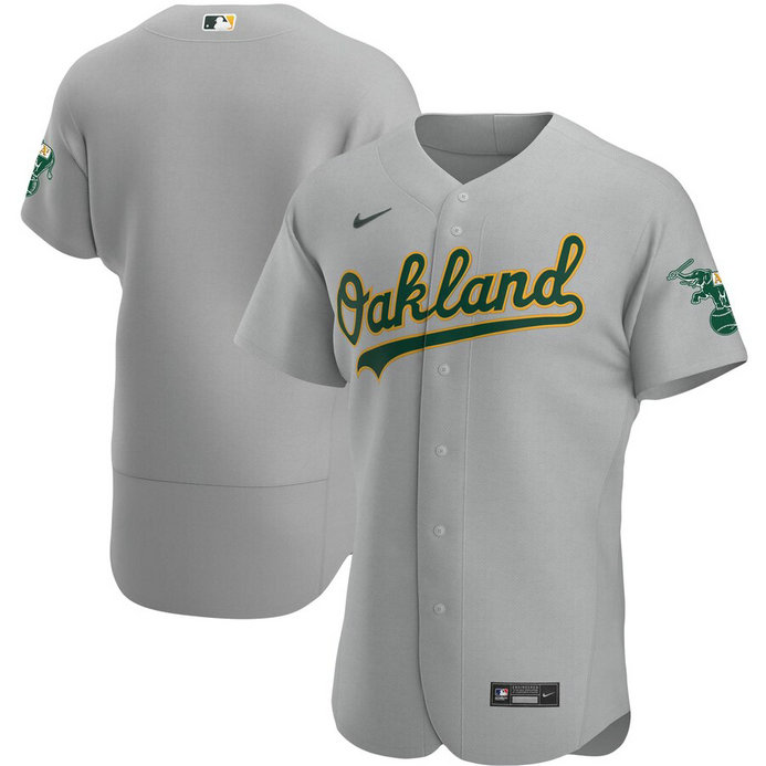 Oakland Athletics Men's Nike Gray Road 2020 Authentic Official Team MLB Jersey