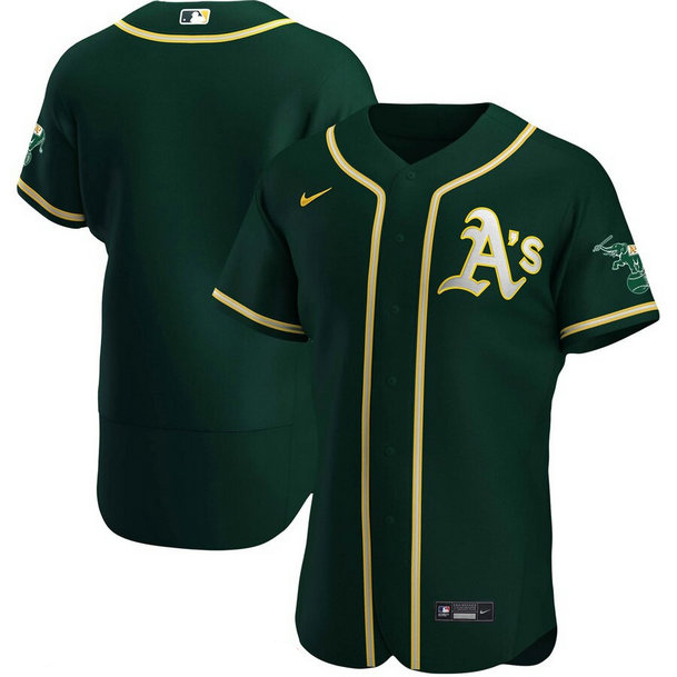 Oakland Athletics Men's Nike Green Alternate 2020 Authentic Team MLB Jersey
