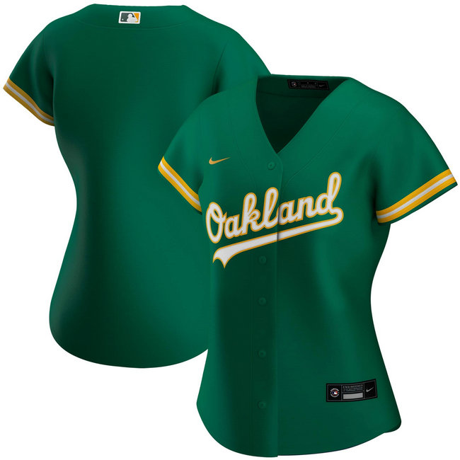 Oakland Athletics Nike Women's Alternate 2020 MLB Team Jersey Kelly Green
