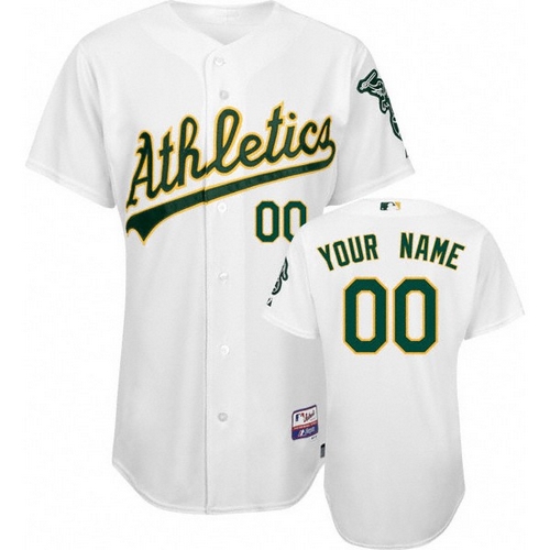 Oakland Athletics Personalized Custom White MLB Jersey