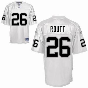 Oakland Raiders #26 Stanford Routt white Jersey