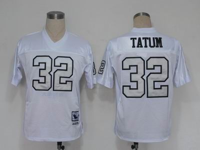 Oakland Raiders #32 Jack Tatum White Silver Number jeyseys