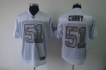 Oakland Raiders #51 Aaron Curry White Jerseys silver number