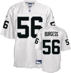 Oakland Raiders #56 Derrick Burgess jerseys white