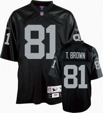 Oakland Raiders #81 Tim Brown Throwback jerseys black