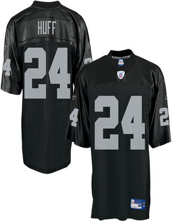 Oakland Raiders 24# Michael Huff black