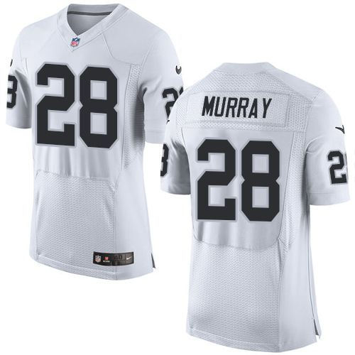 Oakland Raiders 28 Latavius Murray White Nike NFL Elite Jersey