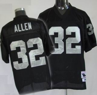 Oakland Raiders 32# M.Allen black throwback Jersey mitchellandness