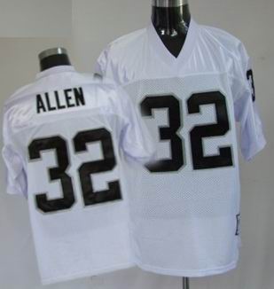 Oakland Raiders 32# M.Allen white throwback Jersey mitchellandness