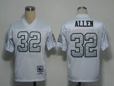 Oakland Raiders 32 Marcus Allen White Silver Number
