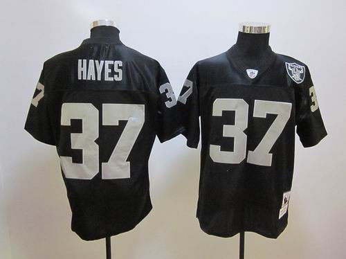 Oakland Raiders 37 Lester Hayes Black Throwback Jersey.