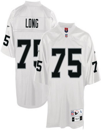 Oakland Raiders 75# H.Long White Jersey