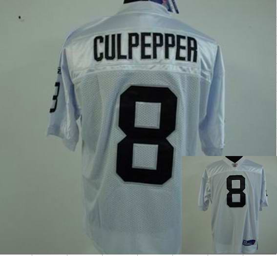 Oakland Raiders 8# Culpepper white Jersey