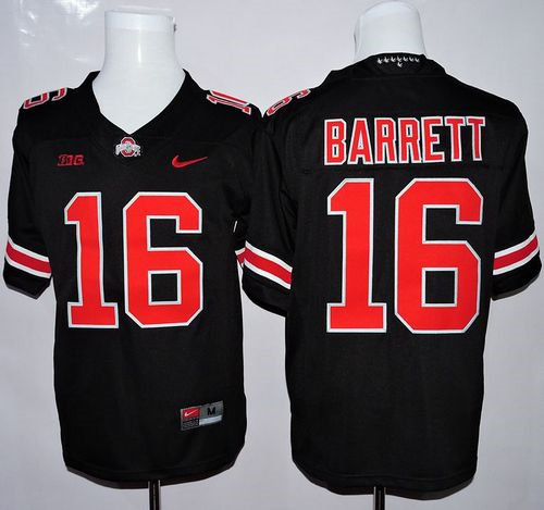 Ohio State Buckeyes 16 J. T. Barrett Black(Red No.) Limited NCAA Jersey