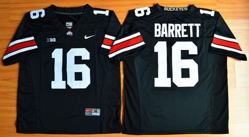 Ohio State Buckeyes 16 J. T. Barrett Black Limited NCAA Jersey