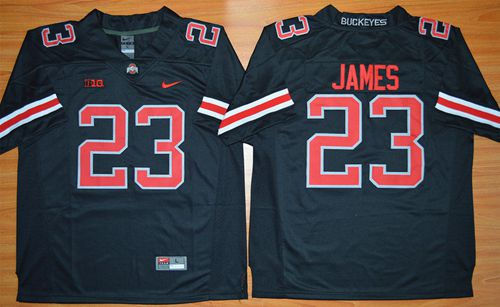 Ohio State Buckeyes 23 Lebron James Black(Red No.) Limited NCAA Jersey
