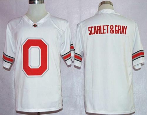 Ohio State Buckeyes Scarlet & Gray White Pride Fashion NCAA Jersey