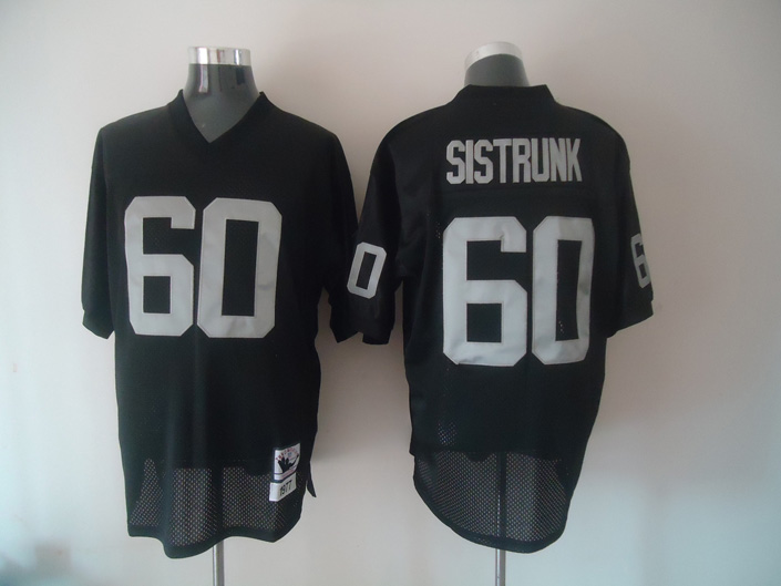 Okaland Raiders 60# Sistrunk Black jerseys