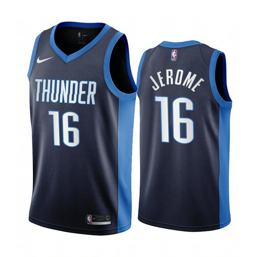Oklahoma City Thunder #16 Ty Jerome Navy NBA Swingman 2020-21 Earned Edition Jersey
