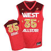 Oklahoma City Thunder #35 Kevin Durant All-Star 2012  Western red jerseys
