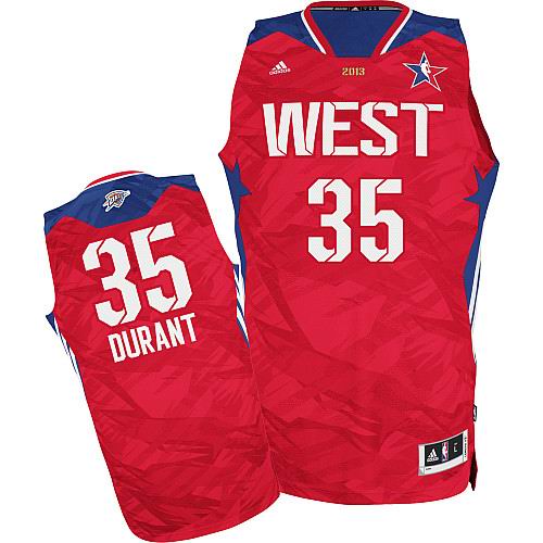 Oklahoma City Thunder #35 Kevin Durant All-Star 2013 Western red jerseys
