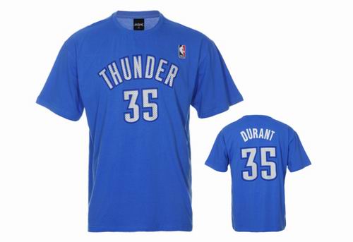 Oklahoma City Thunder #35 Kevin Durant Blue T Shirts