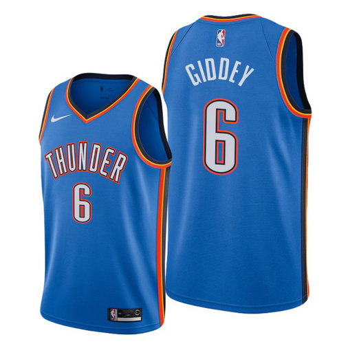 Oklahoma City Thunder #6 Josh Giddey Blue NBA Swingman Icon Edition Jersey