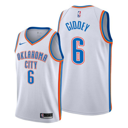 Oklahoma City Thunder #6 Josh Giddey White Jersey