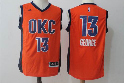 Oklahoma City Thunder 13 Paul George orange Swingman Jersey