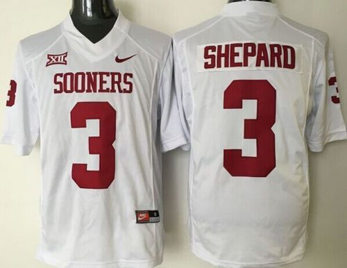 Oklahoma Sooners 3 Sterling Shepard White XII NCAA Jersey