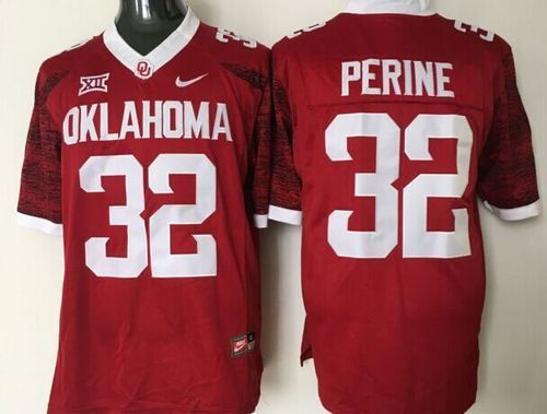 Oklahoma Sooners 32 Samaje Perine Red New XII NCAA Jersey