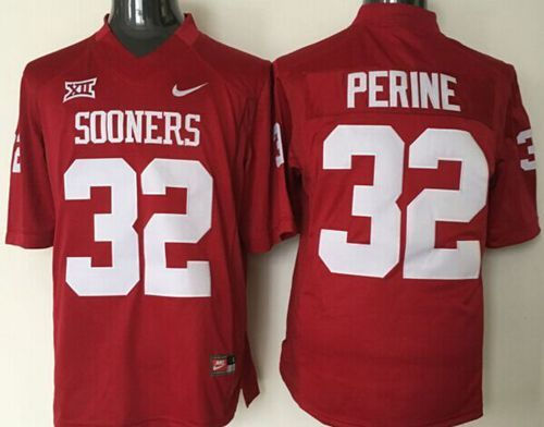 Oklahoma Sooners 32 Samaje Perine Red XII NCAA Jersey