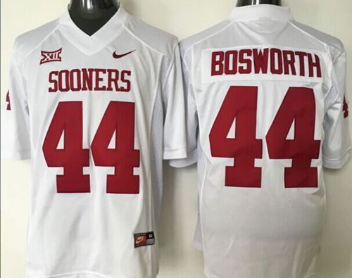Oklahoma Sooners 44 Brian Bosworth White XII NCAA Jersey