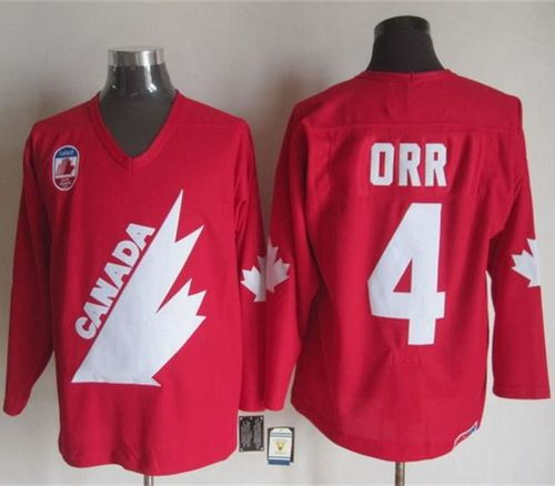Olympic 1991 CA. 4 Bobby Orr Red CCM Throwback NHL Jersey