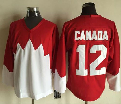Olympic CA. 12 Canada RedWhite 1972 Commemorative CCM NHL Jersey