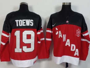 Olympic CA. 19 Jonathan Toews Red 100th Anniversary NHL Jersey
