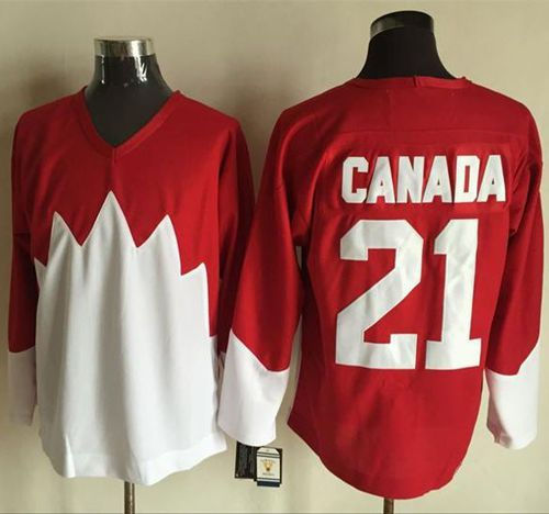 Olympic CA. 21 Canada RedWhite 1972 Commemorative CCM NHL Jersey